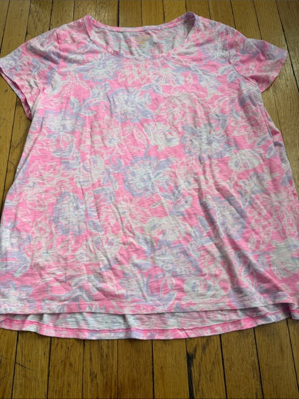 Lilly Pulitzer Pastel Tie-Dye Tee in Pink and Light Blue